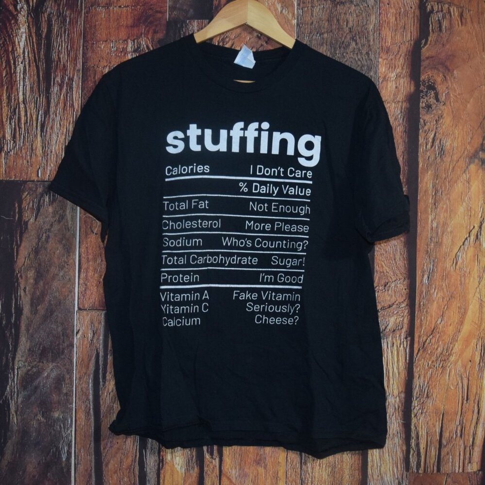 Port Company Women's Sz L Thanksgiving Stuffing T-Shirt